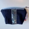 Porte monnaie liseret sequin gris – Image 2